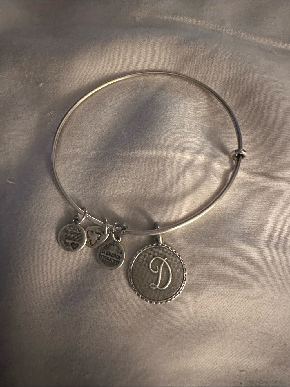 Alex & Ani Initial D Charm Bangle Bracelet